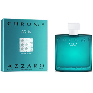 Azzaro Chrome Aqua EDT 100ml за Мъже БЕЗ ОПАКОВКА - Img 2