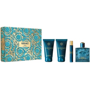 Versace Eros Eau de Parfum Комплект (EDP 100ml + EDP 10ml + AS Balm 75ml + SG 75ml) за Мъже