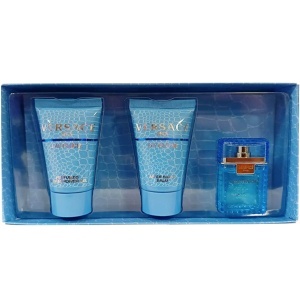 Versace Man Eau Fraiche Комплект (EDT 5ml + AS Balm 25ml + Shower Gel 25ml) за Мъже