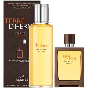 Hermes Terre D'Hermes Eau Intense Vetiver Комплект (EDP 30ml + Refill EDP 125ml) за Мъже - Img 1