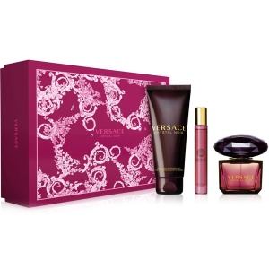 Versace Crystal Noir Комплект (EDT 90ml + EDT Roll On 10ml + SG 150ml) за Жени
