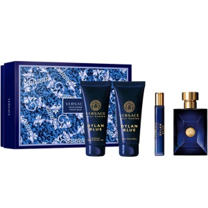 Versace Pour Homme Dylan Blue Комплект (EDT 100ml + EDT 10ml + SG 100ml + AS Balm 100ml) за Мъже
