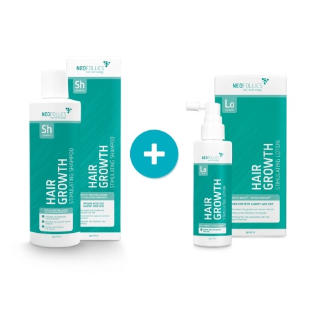 Tratament împotriva căderii părului Neofollics - Set Șampon Neofollics 250 ml + Loțiune Neofollics 7% Neoxil