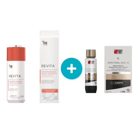 DS Laboratories Лечение против косопад - Комплект шампоан Revita 205 ml + Spectral.DNC-N (Nanoxidil 5%) Лечение против косопад 60 ml