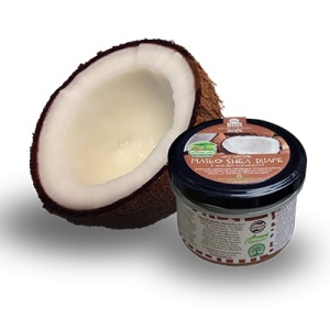 Unt de shea alb cu ulei de cocos