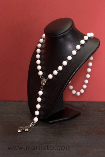 White Coral Rosary - Img 2