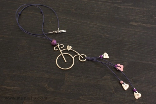 Retro bicycle Necklace - Img 4