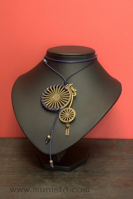 Retro Bicycle Bracelet, Necklace &amp; Earrings Set - Img 2