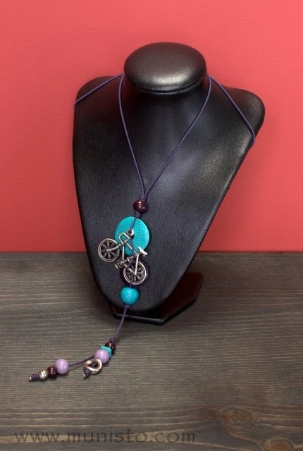 Bicycle Necklace, Bracelet &amp; Earrings Set - Img 2