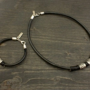Men's Bracelet & Necklace Set