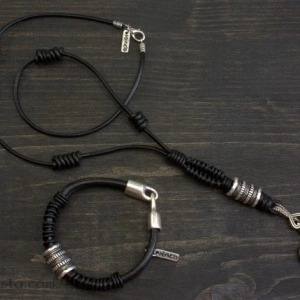 Men's Bracelet & Necklace Set