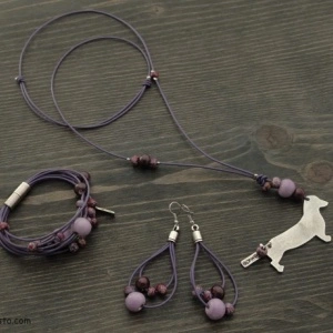 Women's Dachshund Necklace, Bracelet & Earrings Set