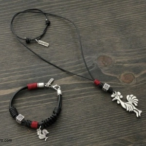 Men's Bracelet & Necklace Set