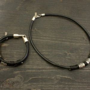 Men's Bracelet & Necklace Set