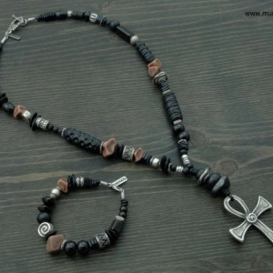 Men's Bracelet & Necklace Set