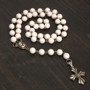 White Coral Rosary - Img 4