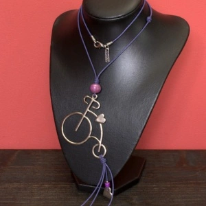 Retro bicycle Necklace