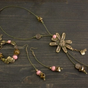 Women's Bracelet, Necklace & Earrings Set