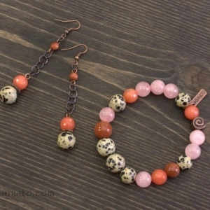 Bracelet and earrings set