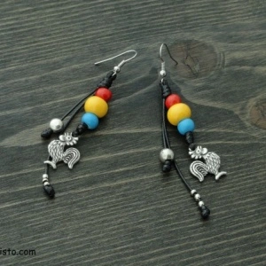 Women's Earrings Roosters