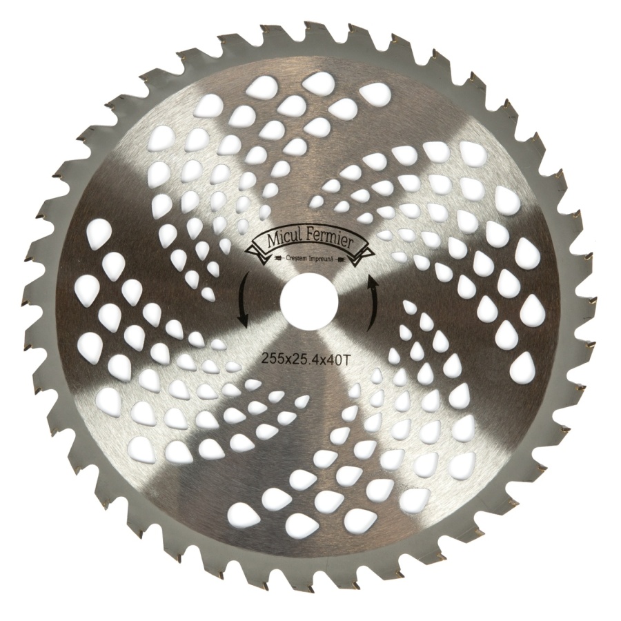 micchan Disc motocoasa Micul Fermier, 40T, vidia, grosime 1mm, Ø255mm
