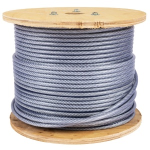 ‘Micul Fermier’ galvanised steel cable drum, plastic-coated, diameter 4–5.5 mm, length 100 m