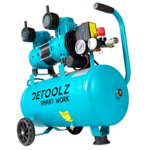 Detoolz compressor 24L oil-free, 1500 W, flow 154L/min, 8 bar, 2 air intakes - Img 10