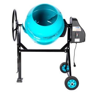 Detoolz concrete mixer, 160-litre capacity, 1000W power, cast iron mixing drum, with wheels - Img 12