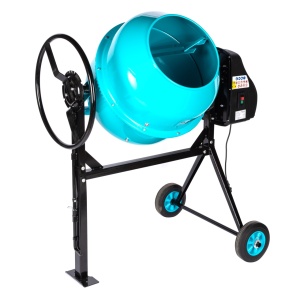 Detoolz concrete mixer, 160-litre capacity, 1000W power, cast iron mixing drum, with wheels - Img 19