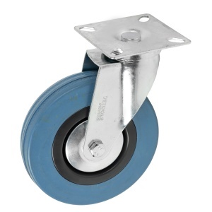 Detoolz swivel castor, rubber + PP, 125 x 27 mm, G01