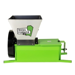Micul Fermier 0.55kW electric grape crusher, 30-litre tank, maximum output 1000 kg/h, with destemmer