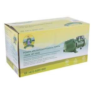 Pompa de suprafata Micul Fermier, 1.5 kW, autoamorsanta, debit maxim 3600 l/h, inaltime maxima de pompare 50m, corp pompa fonta - Img 3