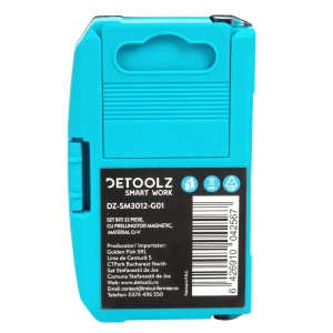 Set biti Detoolz, 32 de piese, cu prelungitor magnetic, material Cr-V - Img 3