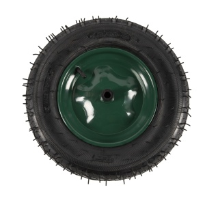 Wheelbarrow wheelbarrow Little Farmer 3.50-8, axle diameter 14mm, green rim