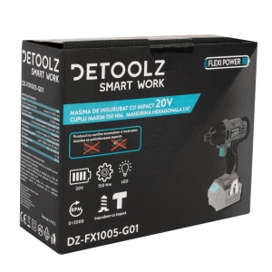 20V impact driver, maximum torque 150 Nm, 1/4" hex chuck - Img 9