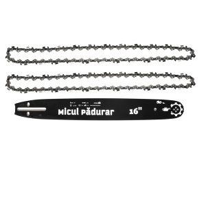 Blade and 2 chains set – Little Forester, 14", 3/8" pitch, 1.3 mm thick, 50 spikes, 25 teeth - Img 2