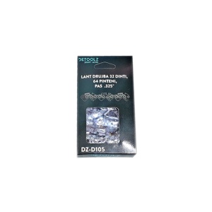 Chainsaw chain Detoolz, length 16'', pitch 0.325'', thickness 1.3mm, 64 teeth, 32 teeth, full chisel