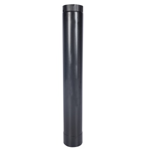 Chimney flue for wood-burning stove, 130 mm, matt grey