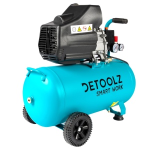 Compresor Detoolz 50L cu ulei, 1680 W, debit 206L/min, 8 bar, 2 prize de aer - Img 7