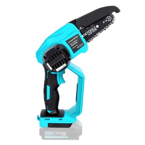 Detoolz 20V cordless mini chainsaw, angled - Img 9
