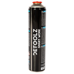 Detoolz 330g gas cartridge with valve and 7/16" thread