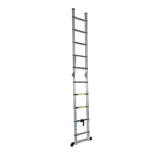 Detoolz double telescopic ladder, maximum height 3.2m, 10 steps, maximum weight 150 kg - Img 5