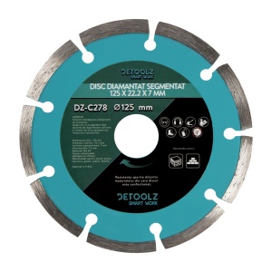 Diamond segmented disc 125x22.2x7mm