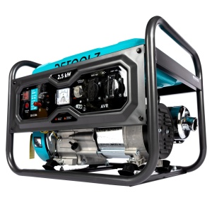 Generator Detoolz 2.5kW 2 sockets 230V petrol, 4T, manual start 15L without wheels G01 G01 - Img 7