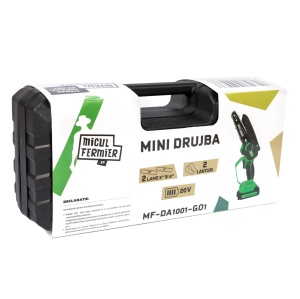Mini drujba pe acumulator, Micul Fermier, 20V, cu doua lame 6'' si 8'', doua lanturi - Img 12