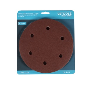 Set of 10 abrasive paper P150 6ga 6 sheets 215mm - Img 2