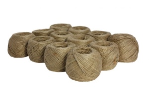 Set of 12 jute (hemp) twines 200g