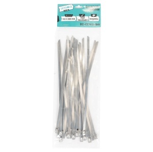 Set of 20 Detoolz metal clamps, 4.6 x 200 mm