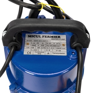 Small Farmer pump, 0.55 kW, maximum flow 3900 l/h, maximum pumping height 20m, cast iron pump body, with float - Img 5