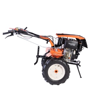 Tiller 10CP, 418CC + large reversible plough + metal wheels - Img 20